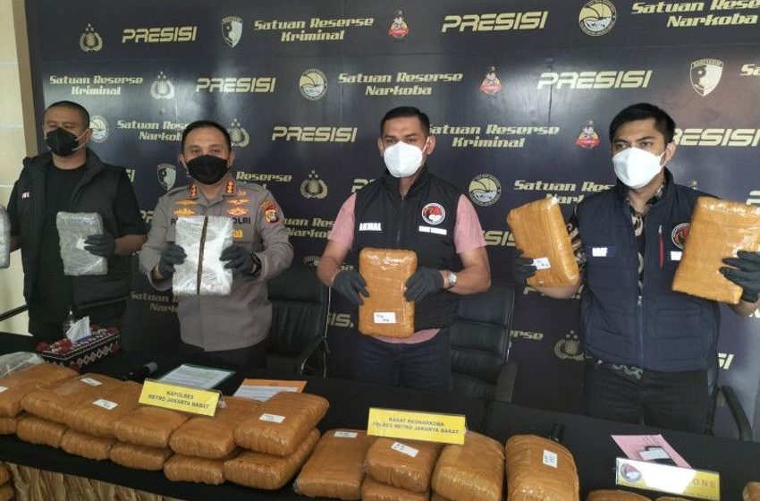West Jakarta Police thwarts distribution of 209 kg of marijuana