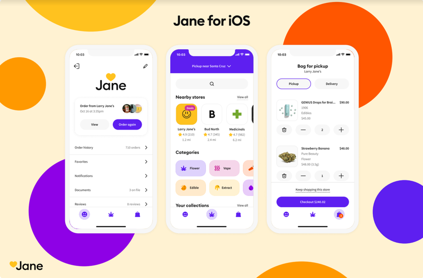  Jane Technologies launches its first iOS app for cannabis shopping