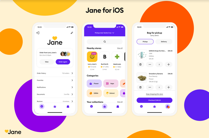 Jane Technologies launches its first iOS app for cannabis shopping