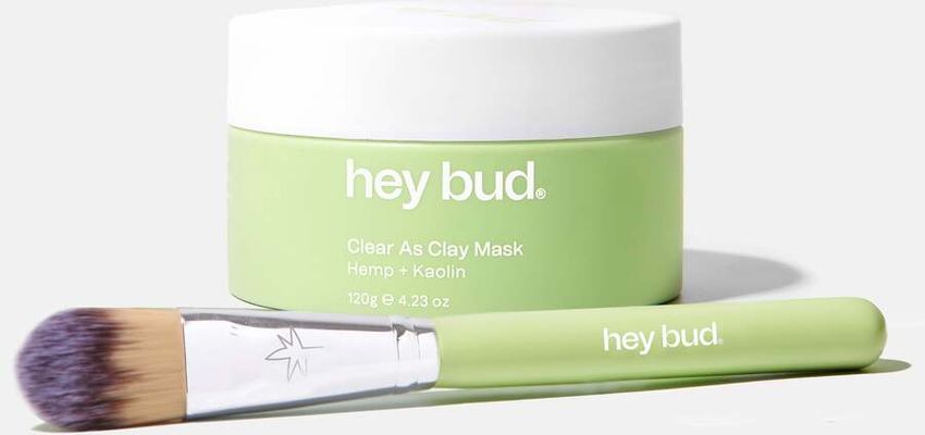  Hey Bud Skincare 4 x Clay Mask & Brush Set $82.80 delivered (65% off each: $21, RRP $60)