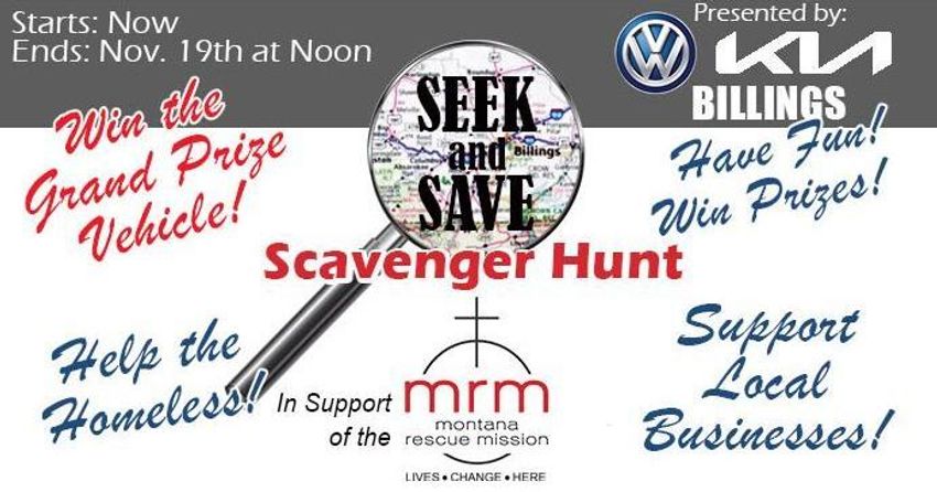  Volkswagen Kia vehicle is grand prize in scavenger hunt for the Montana Rescue Mission