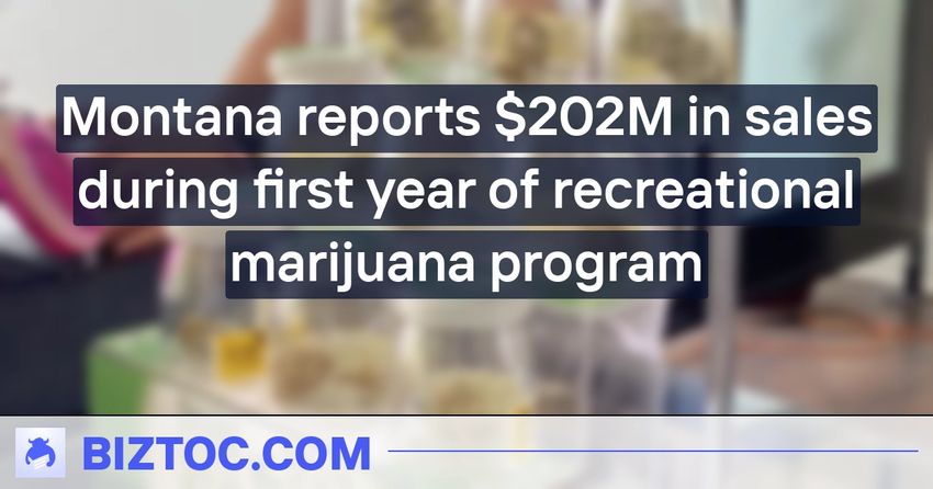  Montana reports $202M in sales during first year of recreational marijuana program