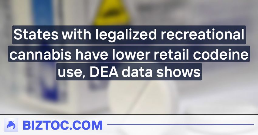  States with legalized recreational cannabis have lower retail codeine use, DEA data shows