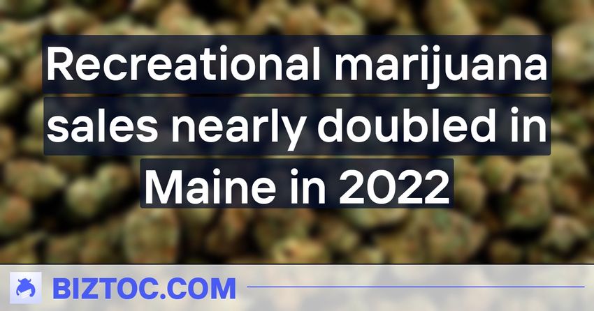  Recreational marijuana sales nearly doubled in Maine in 2022