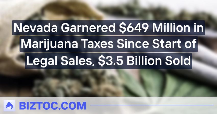  Nevada Garnered $649 Million in Marijuana Taxes Since Start of Legal Sales, $3.5 Billion Sold