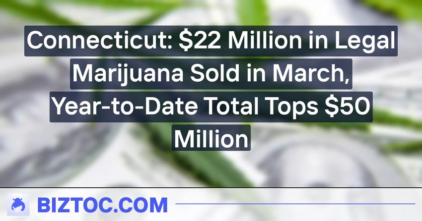  Connecticut: $22 Million in Legal Marijuana Sold in March, Year-to-Date Total Tops $50 Million