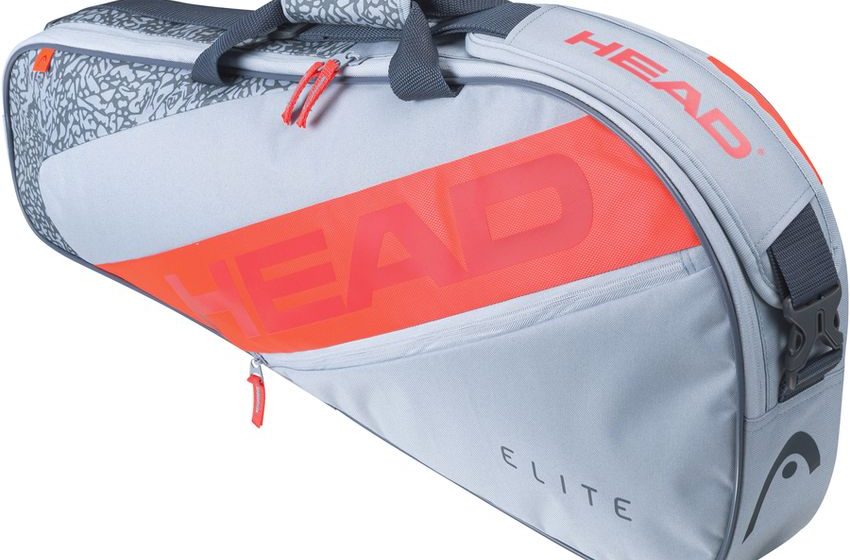 Head Elite 3 Racquet Bag – Grey/Orange 2022 Was $69.99 Now $49