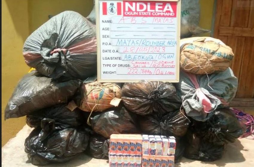  NDLEA seizes 222.42 kilograms of cannabis in Ogun