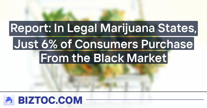 Report: In Legal Marijuana States, Just 6% of Consumers Purchase From the Black Market