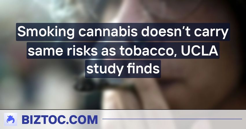  Smoking cannabis doesn’t carry same risks as tobacco, UCLA study finds