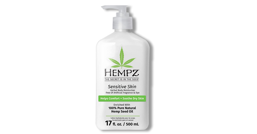 Hempz Sensitive Skin Herbal Moisturizer: Soothing Lotion with Oatmeal, Shea Butter, Hemp, Cocoa, Mango Seed – 17 Fl Oz – Just $8.49!