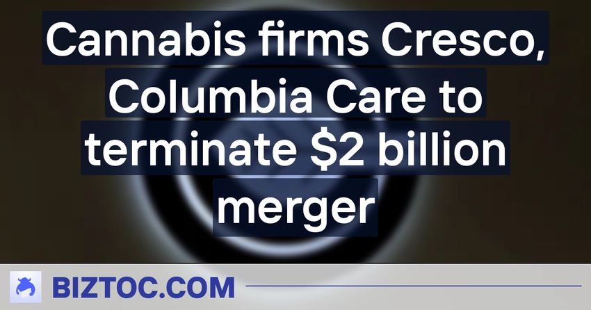  Cannabis firms Cresco, Columbia Care to terminate $2 billion merger