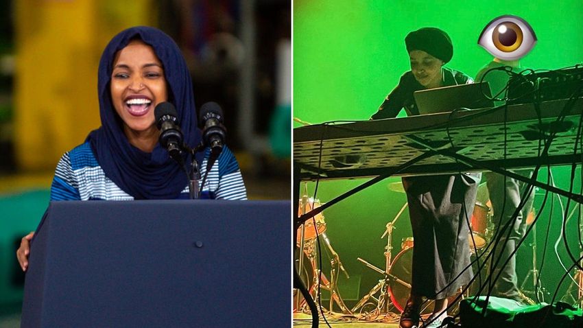 Ilhan Omar joins band Marijuana Deathsquads on stage to celebrate Minnesota legalizing cannabis