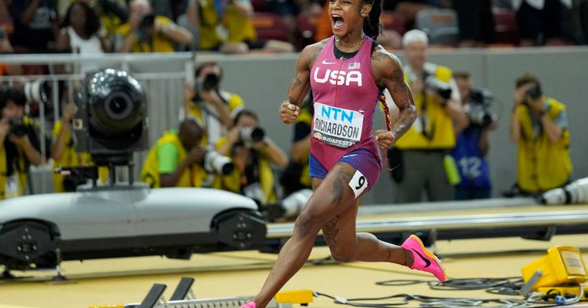  American Sha’Carri Richardson caps comeback, wins 100 meters at worlds