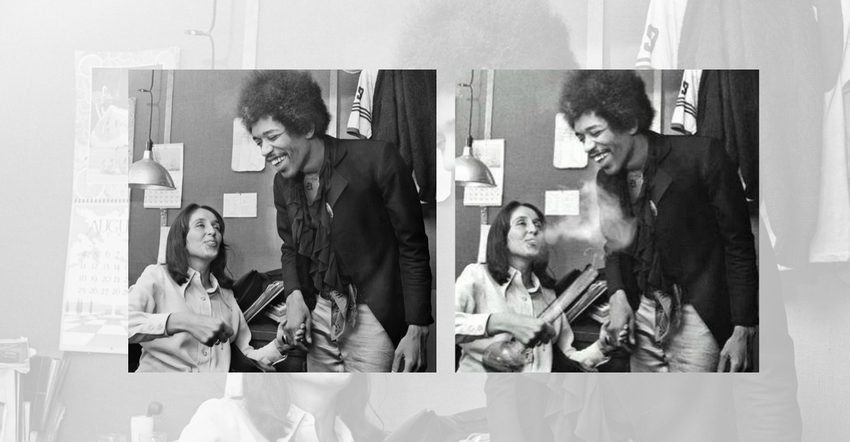 Fact Check: Iconic Pic of Joan Baez and Jimi Hendrix Smoking a Bong in 1968?