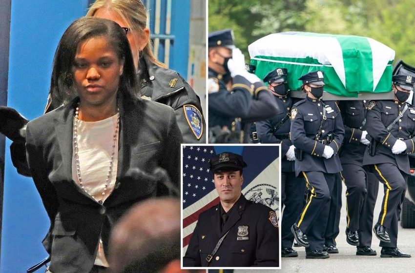  Woman accused of killing NYPD cop in drunken hit-and-run took 19 swigs of booze, smoked weed just hours before: video