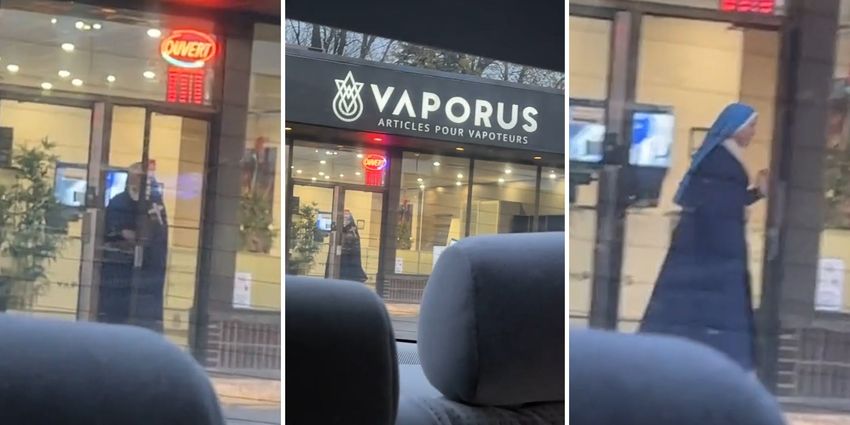  ‘Holy smokes’: Nun seen leaving a vape store