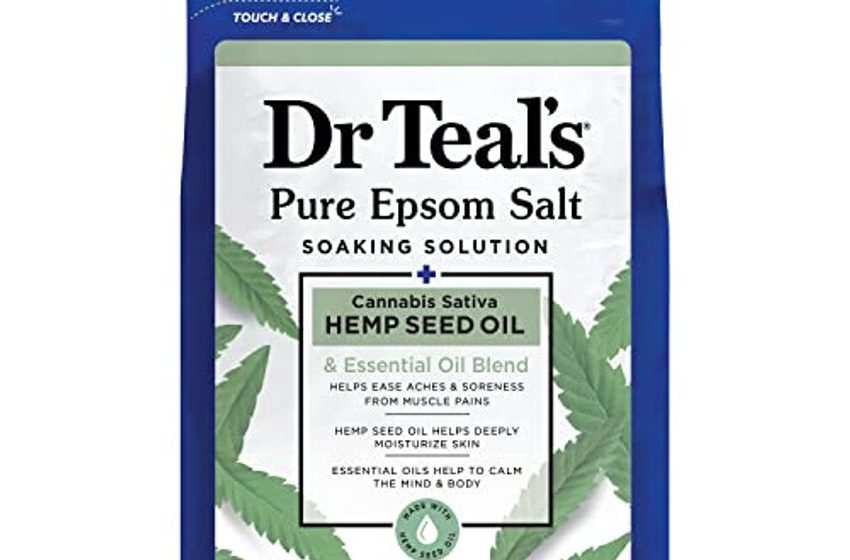  Dr. Teal’s Hemp Seed Oil Soaking Solution 3 Pound Bag With Pure Epsom Salt, White Thyme, & Bergamot Essential Oils For $3.39-$3.79 From Amazon