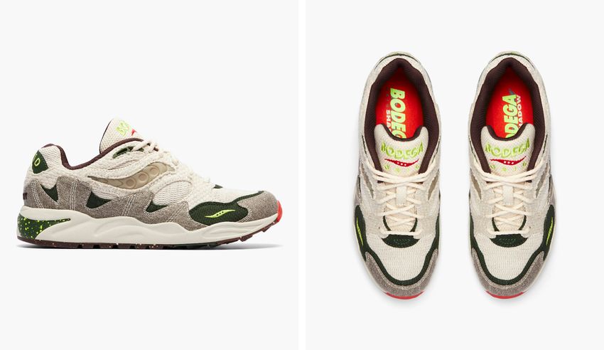 Bodega and Saucony Bring Stonewashed Canvas and Hemp to Their ‘Crunchy’ Grid Shadow 2 Sneaker