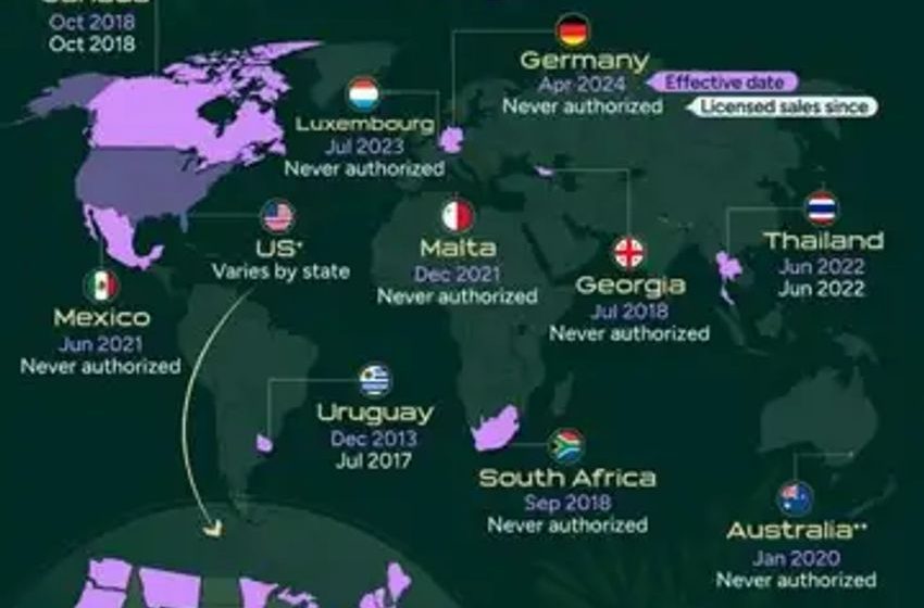  Mapping All The Countries Where Recreational Cannabis Is Legal