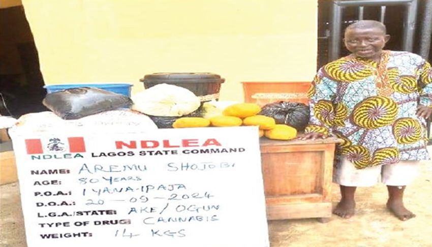  80-year-old man arrested with cannabis in Lagos