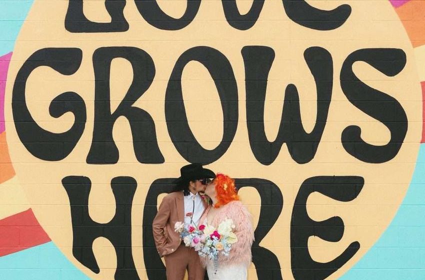 Colourful Disco Meets 420 Wedding at the International Church of Cannabis