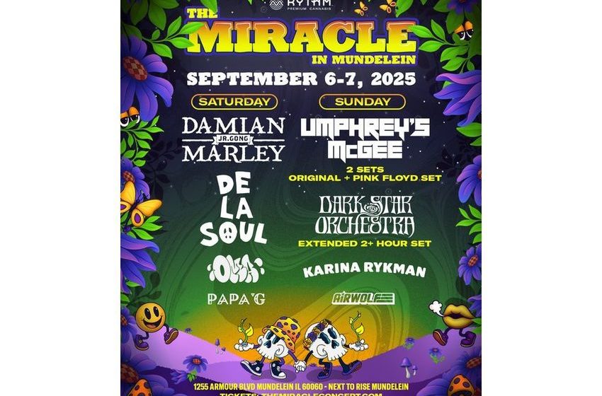 RYTHM Premium Cannabis Brings Back The Miracle in Mundelein for a Third Year with Legal On-Site Cannabis Consumption and a Star-Studded Lineup