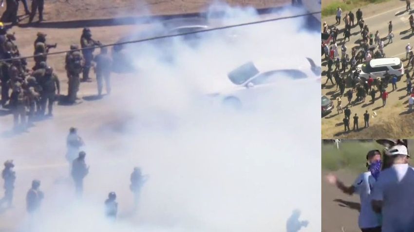  SMOKE BOMBS FLY DURING FARM RAID