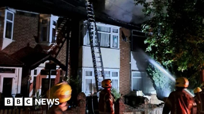 Suspected cannabis factory house destroyed by fire