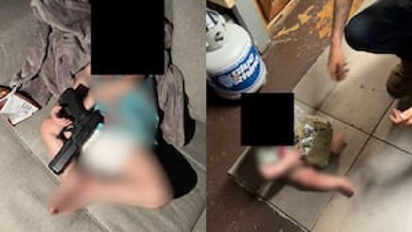 Deputies: Man charged with child neglect after children photographed with marijuana and gun