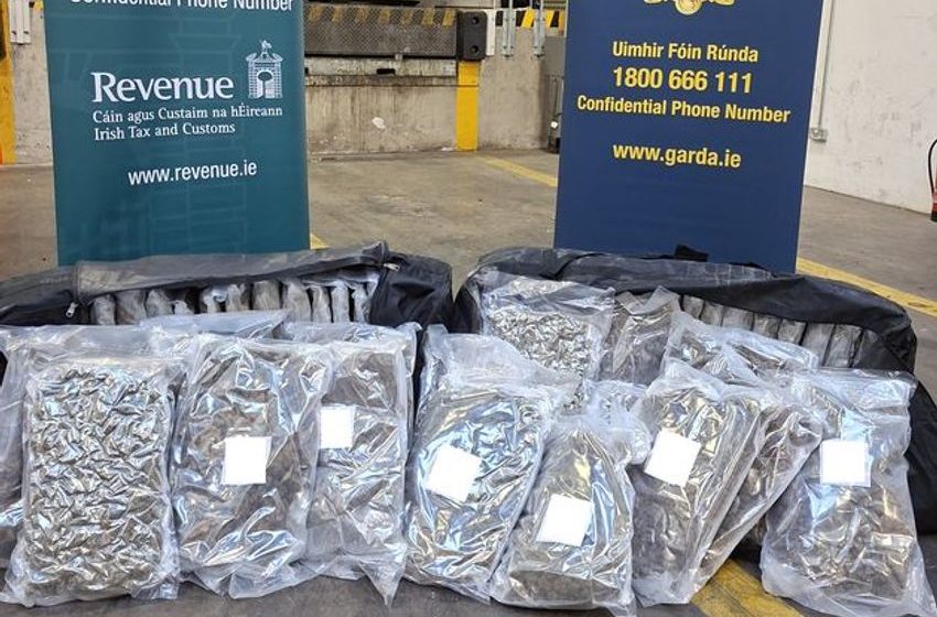  Two men arrested as gardaí seize over €1 million worth of herbal cannabis