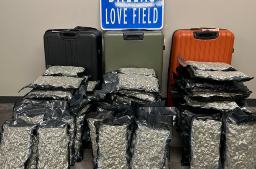  Cops Seize 75 Pounds of Pot After Woman’s Suitcase Splits
