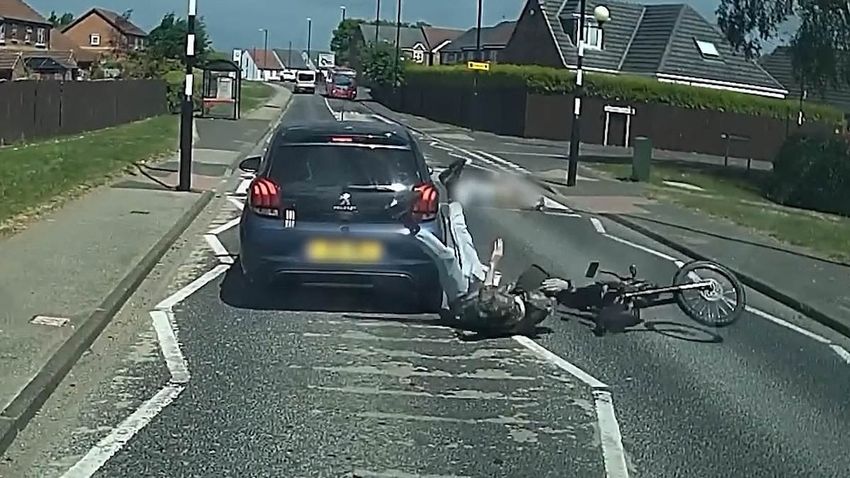  Moment teen e-bike rider high on cannabis knocked down and killed 86-year-old grandmother after colliding with her at zebra crossing while on his phone