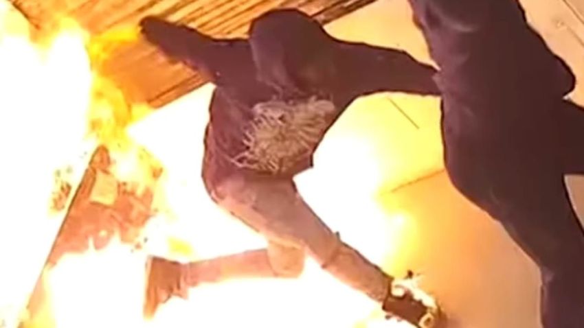  Arsonist crashed car into shop and deliberately set it alight… but karma quickly caught up with him