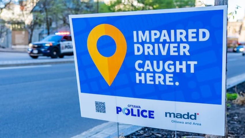  New awareness campaign places signs where impaired drivers were stopped