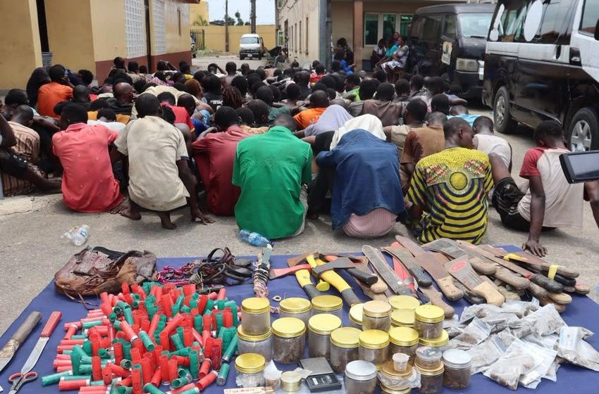 Lagos police arrest 147 suspects, recover weapons, cartridges in criminal hideout raids