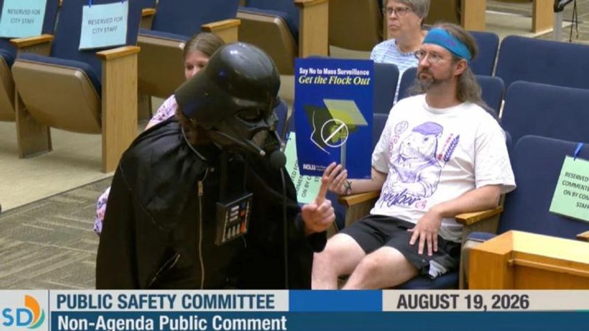  Darth Vader Attends City Council Meeting to Praise Flock Cameras: “Surveil the Rebel Scum”