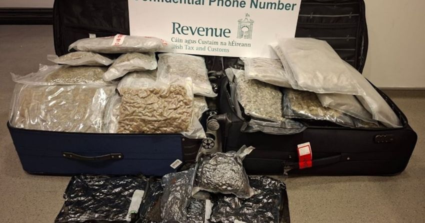  More than €950,000 of crystal meth and cannabis seized at Dublin Airport