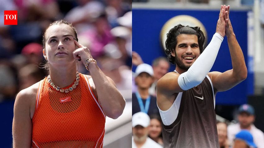  From weed smell to a wardrobe fix: Aryna Sabalenka, Carlos Alcaraz light up unusual US Open day