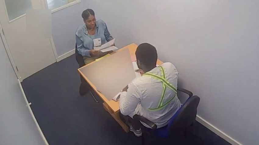  Moment fake solicitor laughs as she gives drugs to inmate after smuggling them into prison