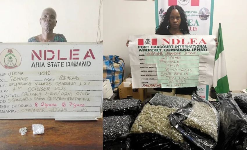  NDLEA rearrests 83-year-old grandma for drug trafficking, nabs S’African