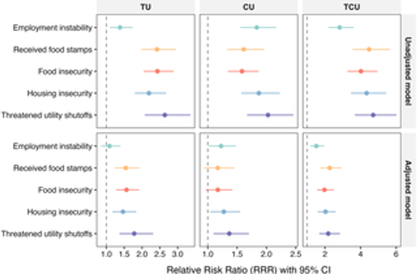  Economic instability and substance use among adults in 10 US states: Evidence from a population-based study