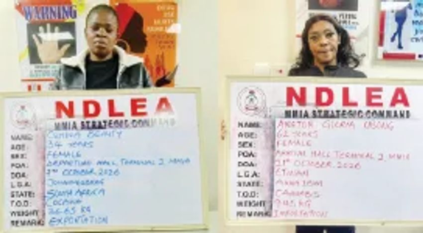  NDLEA arrests S’African with 36.65kg cocaine at Lagos airport