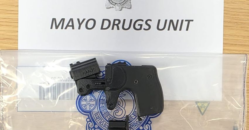  Gardaí seize 3D-printed gun and suspected cannabis in Mayo search